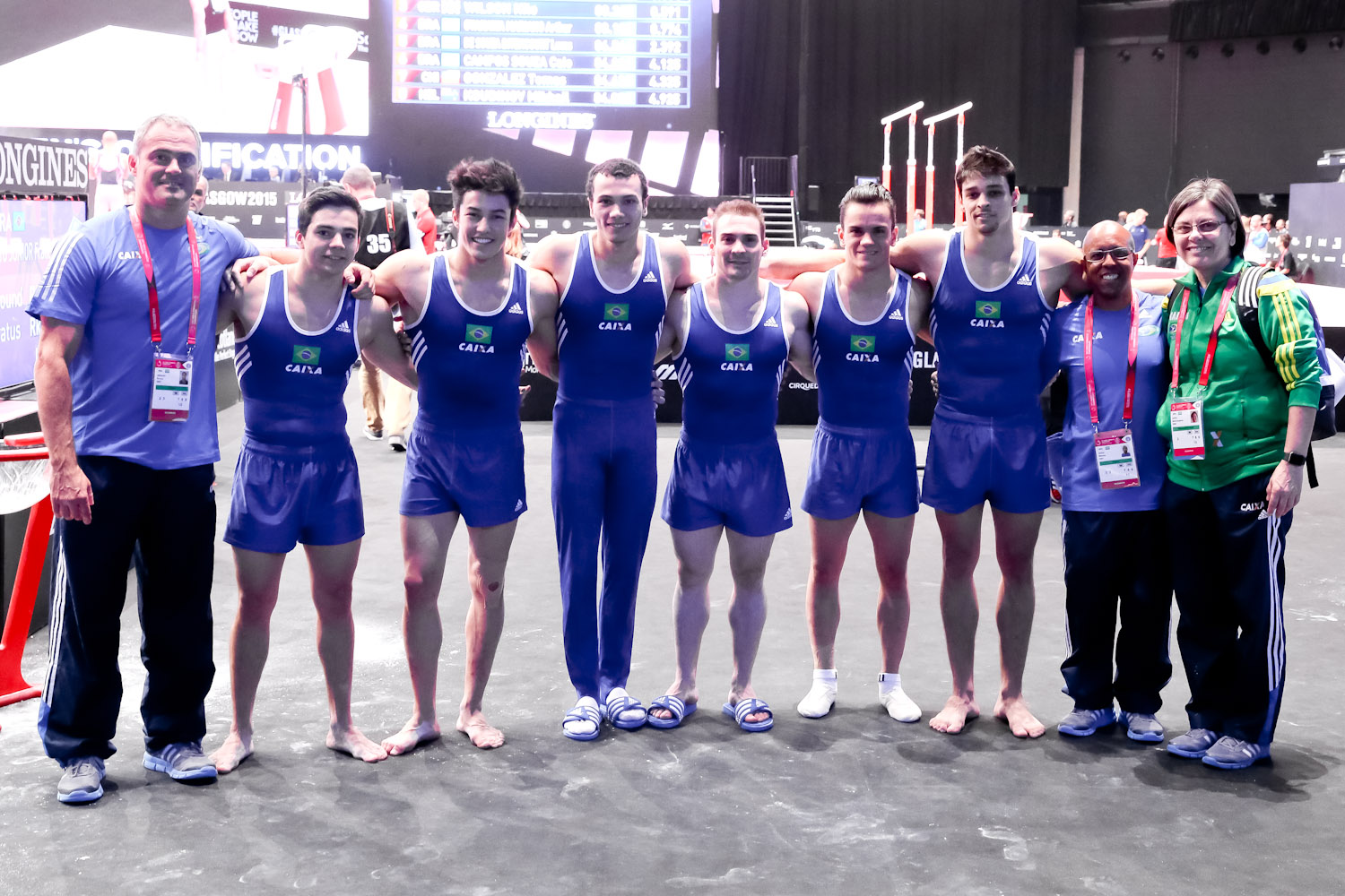 A equipe brasileira em Glasgow